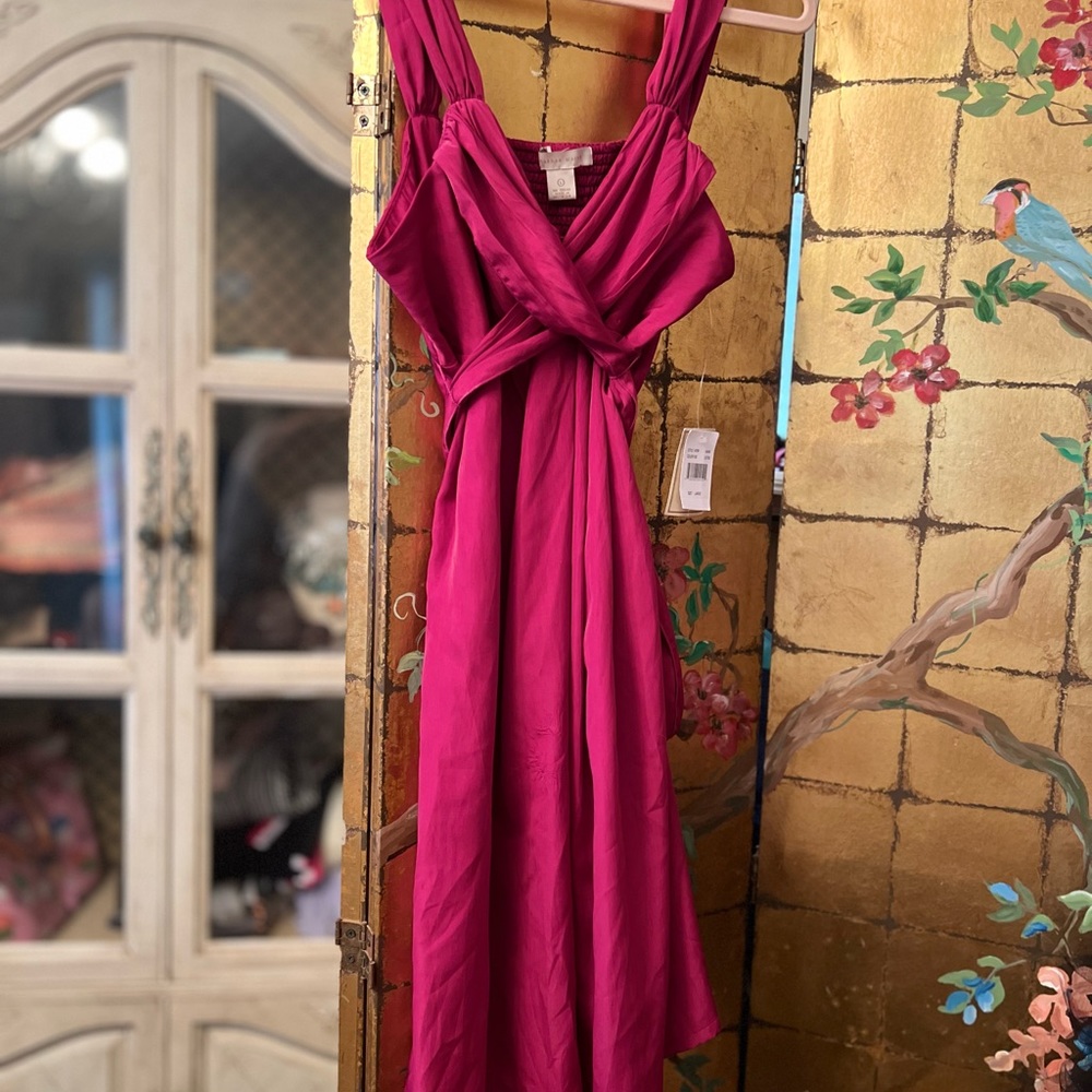 Jonathan Martin Fuscia Dress size Large New With Tags.